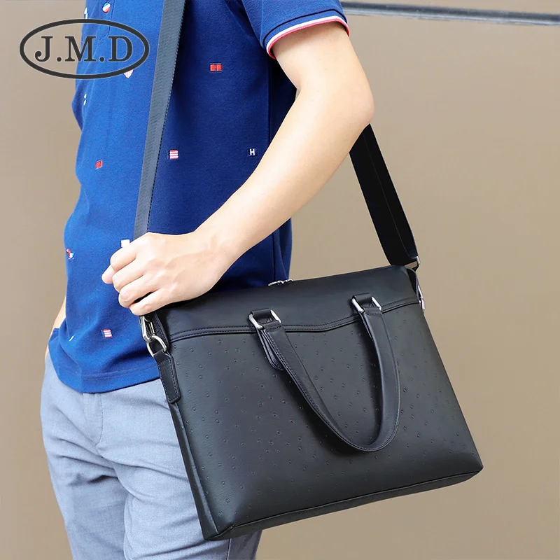 handbag Genuine Leather Men\'s bag head Leather One Shoulder Messenger Bag cross version business men\'s bag 7425