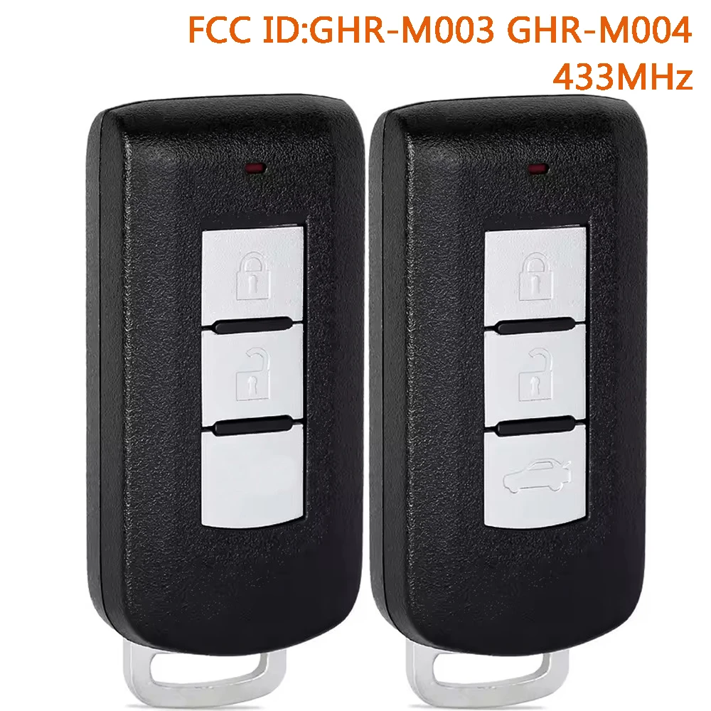 

KEYECU GHR-M003 GHR-M004 Remote Key Fob for Mitsubishi Pajero L200 Montero Outlander 2015-2021 433MHz ID47 Chip