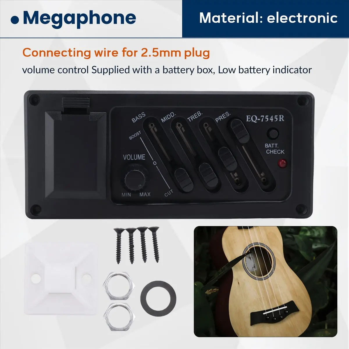 

*N21R Гитарный предусилитель, усилитель, эквалайзер, 4-полосный эквалайзер, предусилитель, акустический пьезо 7545р