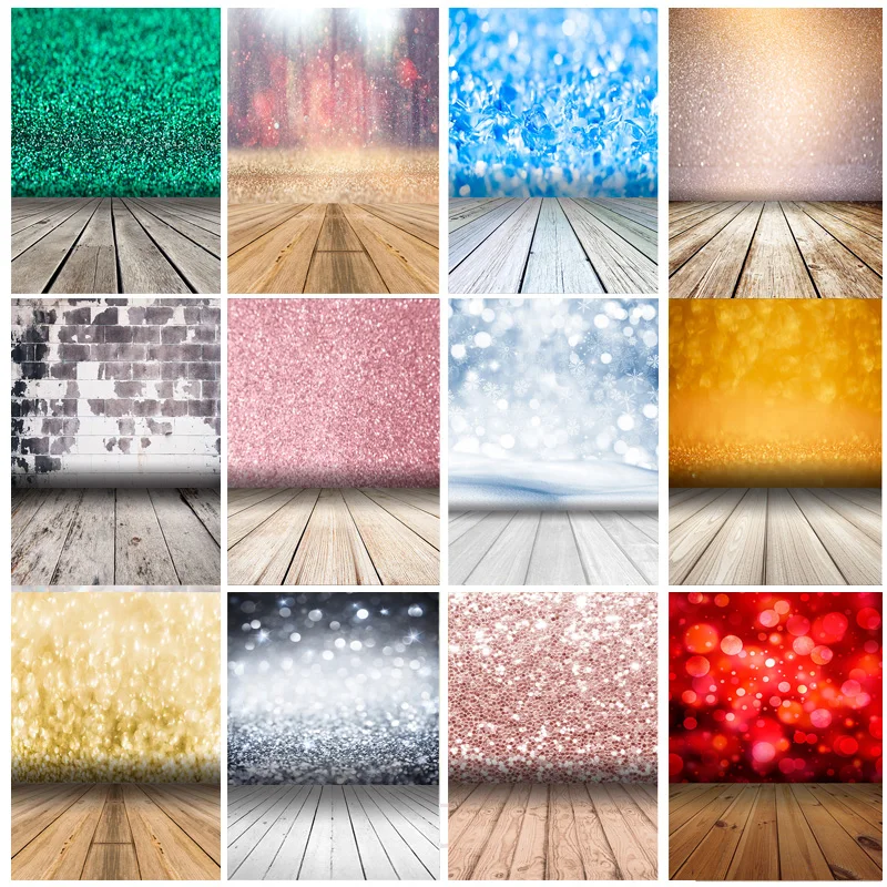 

SHUOZHIKE Art Fabric Bokeh Photography Backdrops Props Glitter Facula Wall And Floor Photo Studio Background 21222 LX-1012