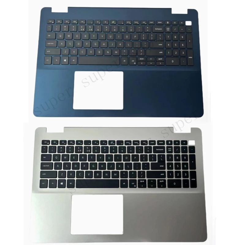 S+   New For Dell Inspiron 15 5584 Palmrest Upper Case US Backlit Keyboard Sliver