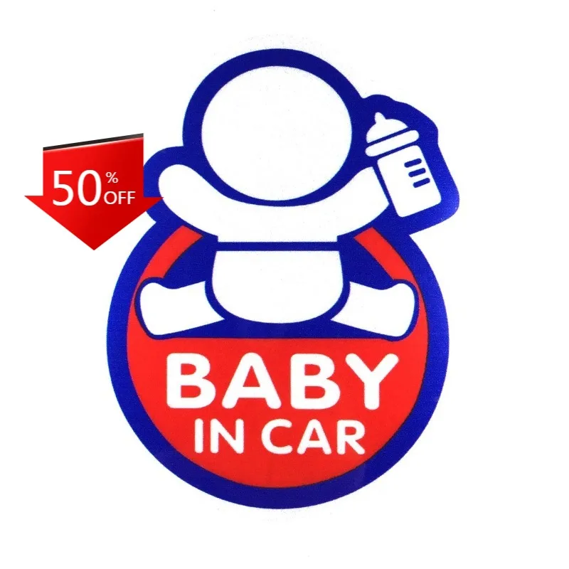 

Baby In Car Baby Safety Sign Reflective Car Vinyl Sticker Window Decal Decor Motorcycle Camp