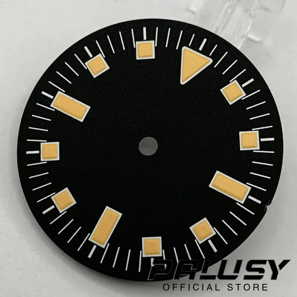 28.5mm NH35 Black Orange Watch Dial Luminous Watch face Fit NH35 NH36 PT5000 ETA 2824 2836 Miyota 8215 821A ST1612 Movement