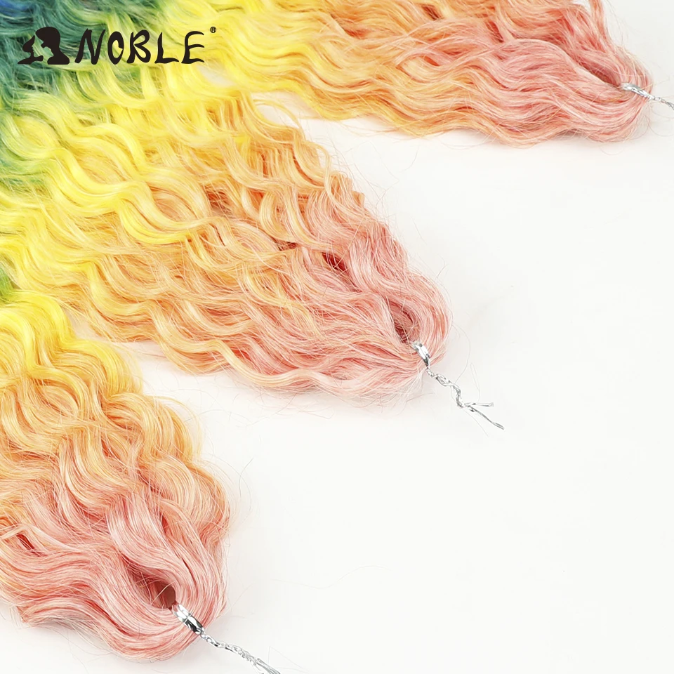 Noble Hair Twist Crochet Hair Curl Hair Synthetic Deep Wave Braiding Hair Extensions 24 Inch Water Wave Hair Heat Resistan