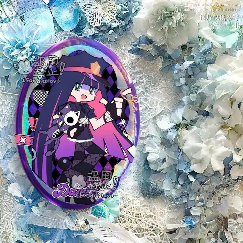 4pcs Panty & Stocking with Garterbelt Pendant Badges Anime Cute Brooches Lapel Pin DIY Backpack Hat Accessories Birthday Gift view 5