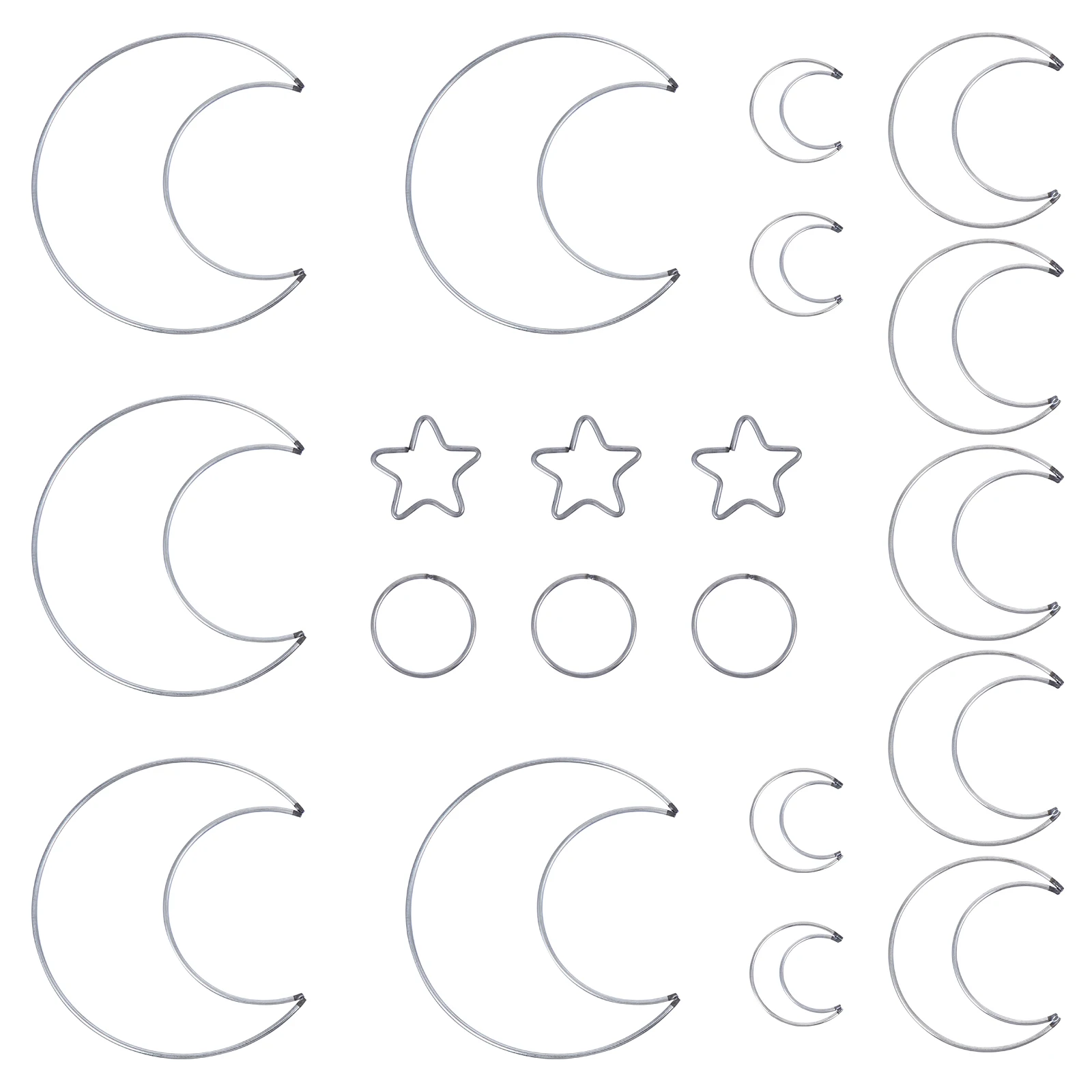 

20 Pcs Dream Catcher Kit Making Macrame Star Circle Decorate Unique Crafts Ring DIY Iron Hoop Creative Projects