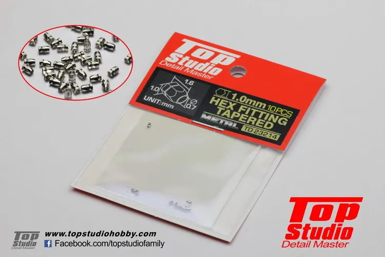 

TopStudio 1.0mm-2.0mm 10 Piece Set of Wide Conical Hexagonal Nuts TD23214/15/16/17/18 Modifying and Assembling Model Accessories