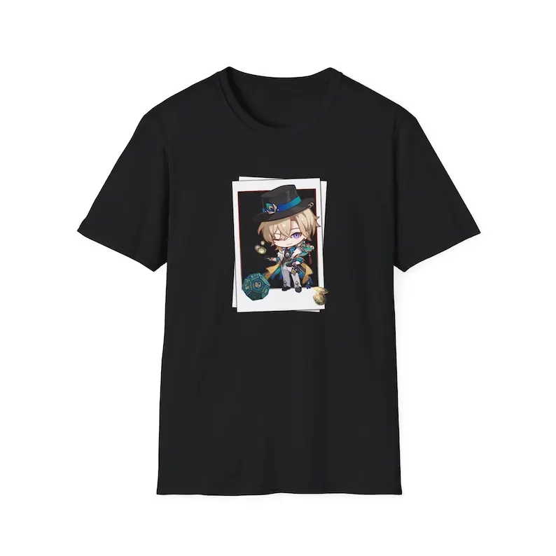 Aventurine Cute Chibi Honkai Star Rail Graphic Tee Shirt Aesthetic Unisex Softstyle T-Shirt