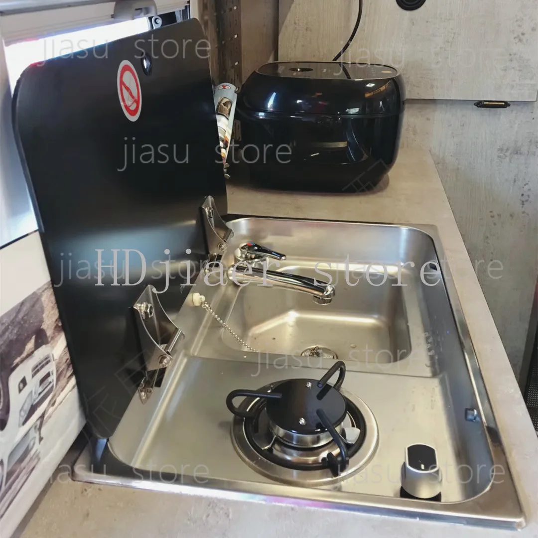304 Stainless Steel RV Basin Kitchen Washing Sink For Trailer Truck Bed Camper Modified Vehicle Accessory