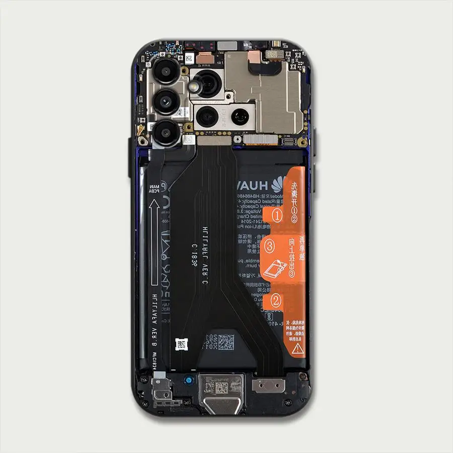 Phone Case for Motorola Moto Eage 30 Lite 20 40 Pro G9 Power G9 Play One Funsion Plus Motherboard Circuit Board Black Soft Cover