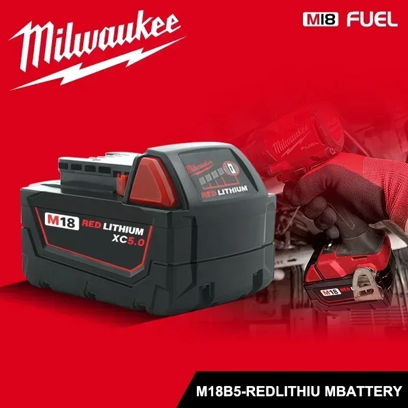 

100% New Milwaukee 12.0Ah 18V Rechargeable Battery, M18B6 48-11-1880 Replacement 48-11-1860 48-11-1850 for M18 All Tools Battery