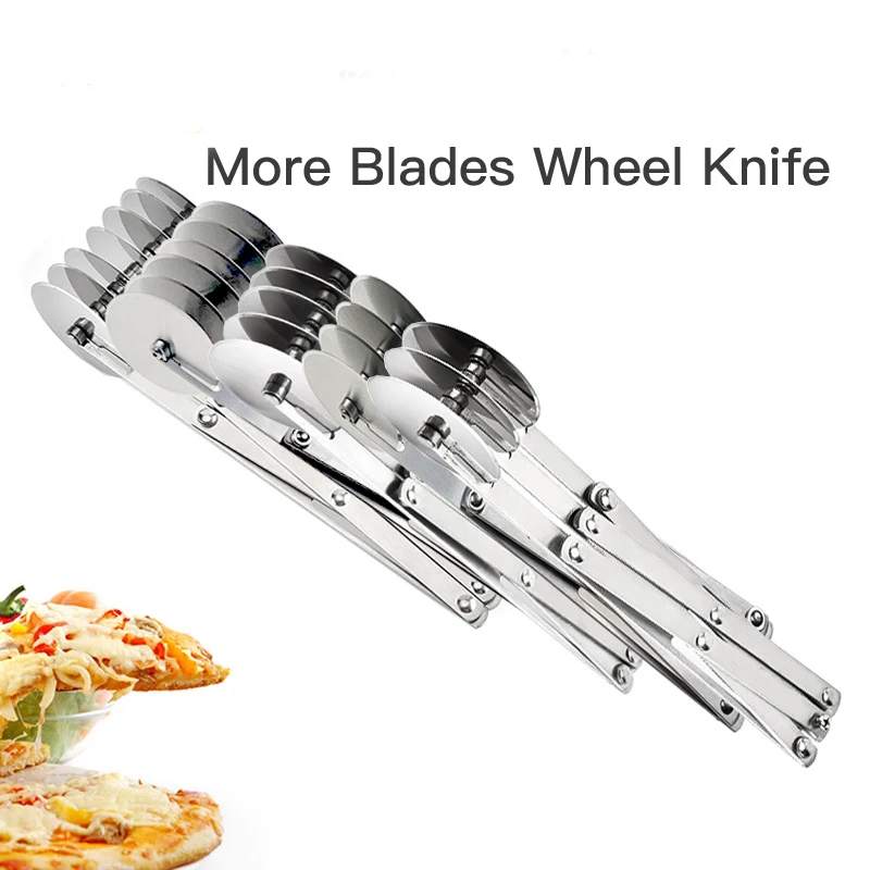 Onilini 3/4/5/6/7 Pizza Cutter Wheel Stainless Steel Blade with Comfort Grip Heavy Duty Rotary Cutter for Pie Dough Cookies