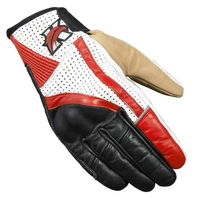 Guantes de moto de cuero transpirable para hombres, guantes de carreras de piel de vaca, caballero de equitación, motocross todoterreno, ciclista