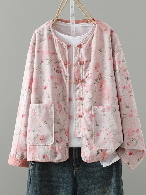 

Новый китайский двусторонний носимый конопляный джет с вышивкой для женщин, весенне-осенний модный винтажный топ для похудения