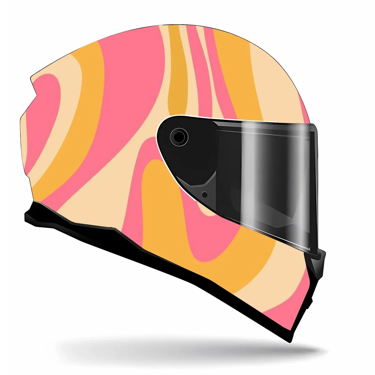 Liquid swirl abstract pattern Helmet Stickers Self Adhesive Racing Motorcycle Custom Helmet Wrap Decals and Vinyl Decal Stickers