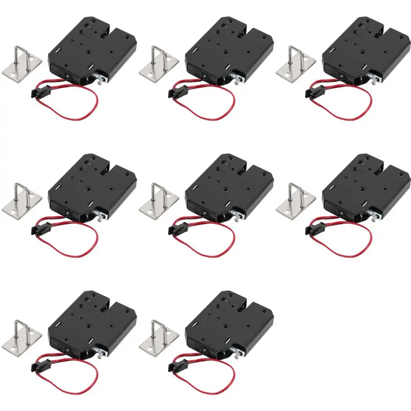 24-Hour Delivery 8X 12V 2A Electric Magnetic Lock 150KG/330Lb Fail Safe Holding Force Electromagnetic Door Access Control