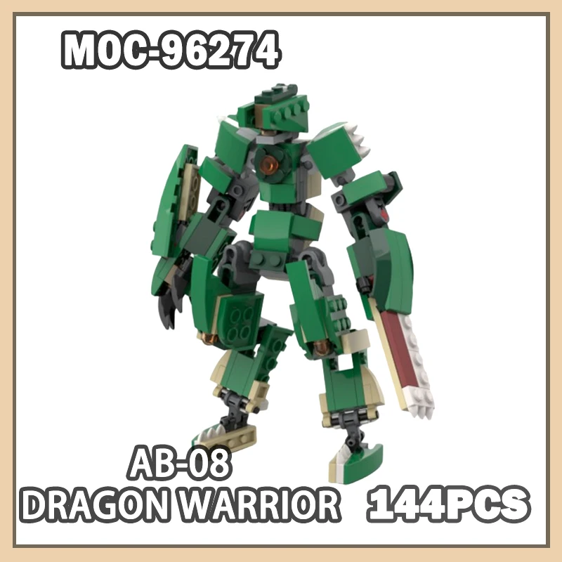 

MOC-96274 Mecha Robot Series AB-08 Dragon Warrior Building Block Model Puzzles Simple Assemble KIDS Birthday Gifts 144PCS