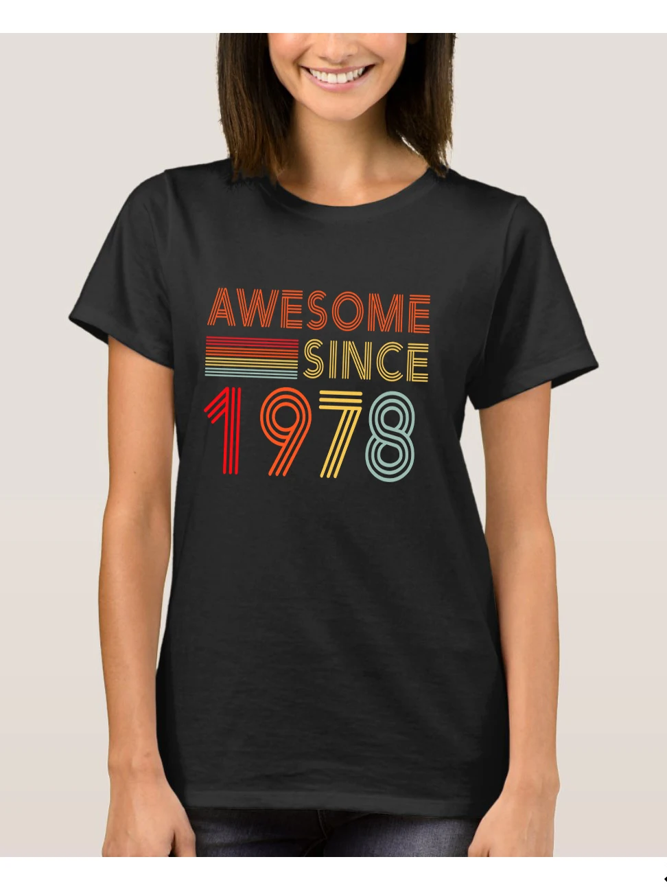 100% Cotton Awesome 1978 T-shirt For Woman Man Clothing Summer 2023 Fashion T-shirt 44th Years Old Gift 40th Birthday Tops Tees