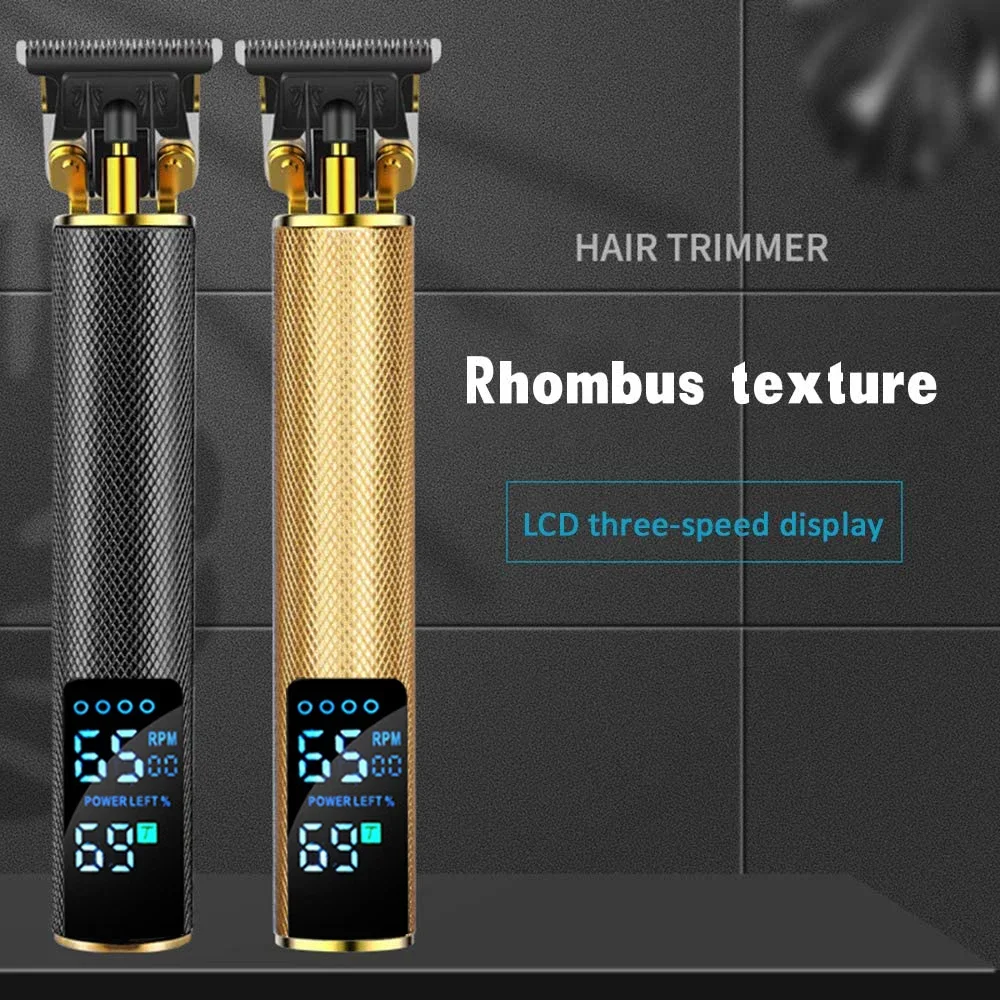 T9 Hair Clippers LCD Display Cordless Barber Set Electric Trimmer - Professional Men Beard Shaver & Hair Cutting Machine