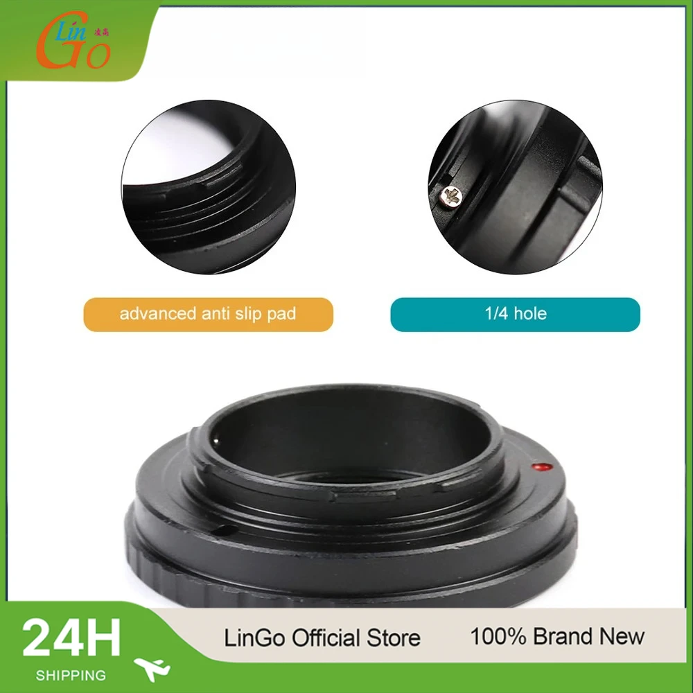 LinGo C Mount Lens Adapter Ring With C-PQ Adapter For Pentax Q / Q10 / Q7 / Q-S1
