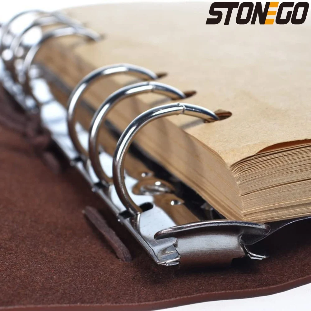 STONEGO Spiral Notebook Retro Diary Antique Pirate Anchor PU Leather Notebook A6 Replaceable Stationery Gift Travel Journal