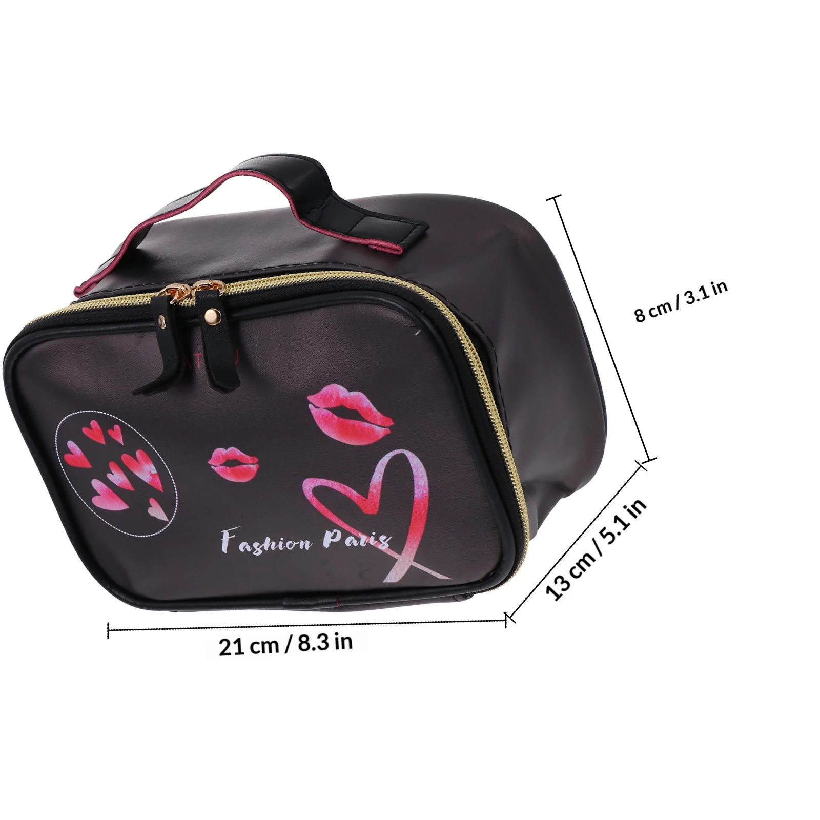Sac à rayures pour femmes, rangement de produits de toilette de voyage portable, organisateur de maquillage étanche, petite taille, fermeture à glissière durable