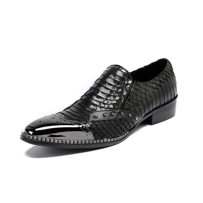 Sapatos de couro formal Oxford masculino, Sapatos de vestido