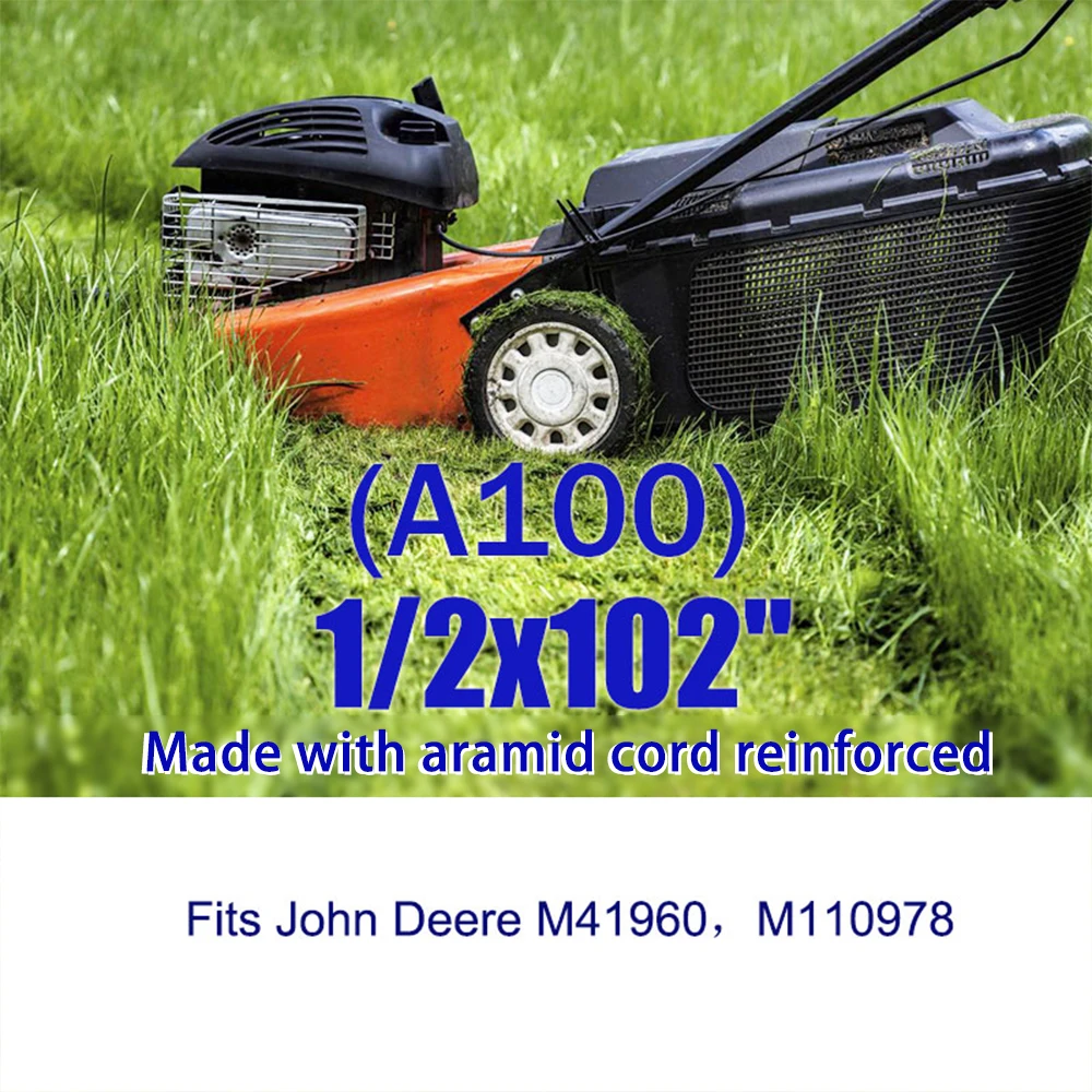 1/2x102 Lawn Mower Belt A100 Aramid Cord for John Deere LX172 LX188 Replaces M41960 M110978 0.5x102