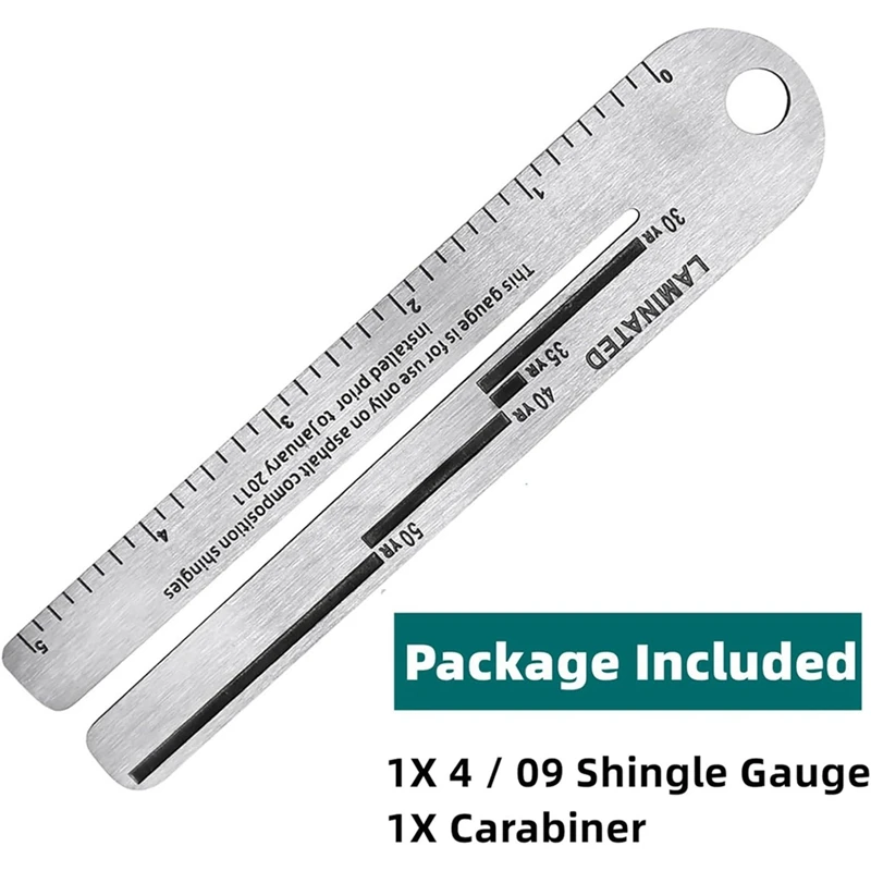 2Pcs 4/09 Shingle Gauge,Measuring Tool For Roof Shingle,Roof Pitch Gauge,Equipment For Measuring Thickness Of Roof Tiles Durable