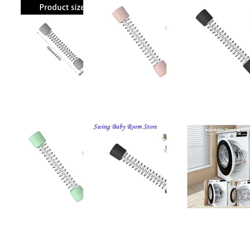 K1AD Washing Machine Door Support with Tabs and Spring Design for Airing