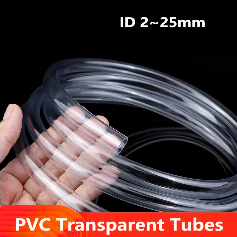 

High Quality Transparent PVC Plastic Hoses 2 3 4 5 6 8 10 12 14 16 18 20 25mm Water Pump Tube Hoses Aquarium Tubing Garden Hose