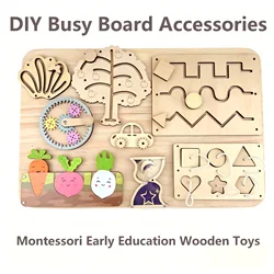 Busy Board Diy Zubehör Montessori Frühe Bildung Spielzeug Kinder Aktivität Busyboard Material Lehre Holz Spiel 2-6 Jahre alt