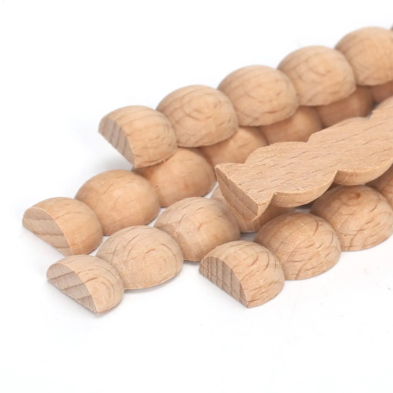 10pcs Half Round Wooden Beaded Molding Sticks Multifunctional Craft Wood Strips Furniture Decoration DIY Cabinet Accessories view 5