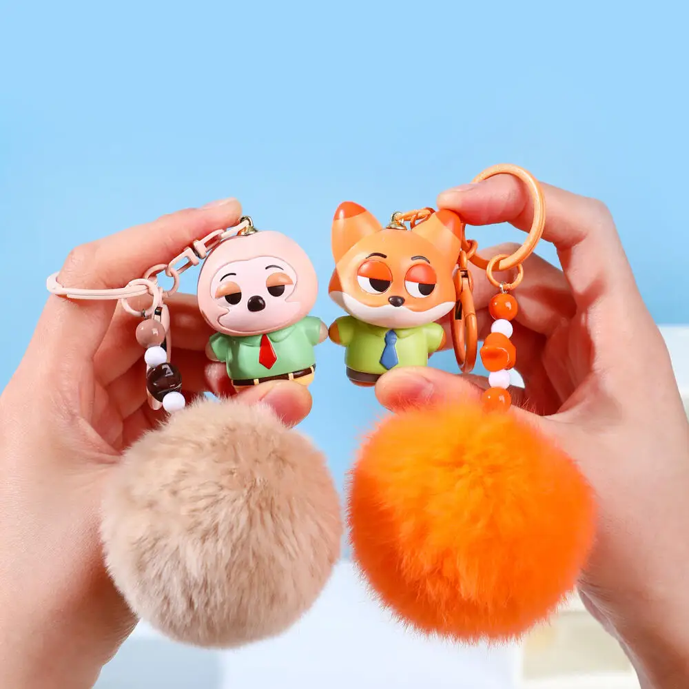 Disney Zootopia Cartoon Sloth Nick Wilde Judith Hopps Plush Ball Backpack Hanging Ornaments Car Keychain Boy Girl Christmas Gift