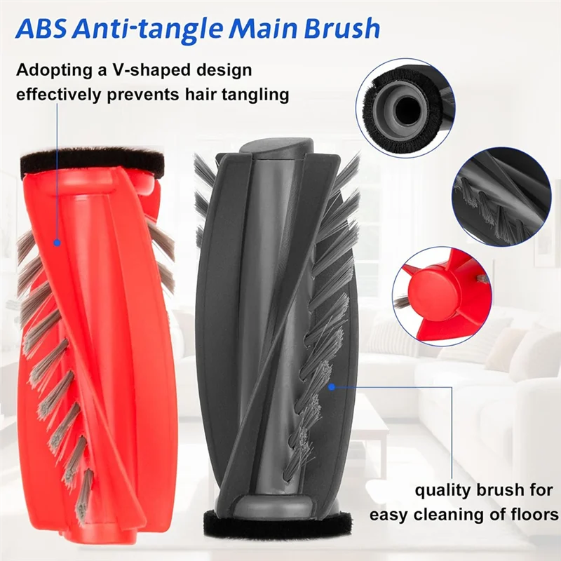 Replacement Part 10R Robot Vacuum Main Brush,Side Brushes,HEPA Filters,Mop Pads, Dust Bags