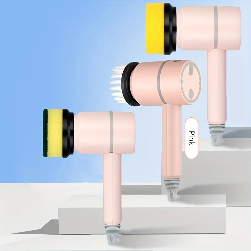 Multi-functional  Cleaning Brush with Large 1200mAh Power for Kitchen, Bathroom, Shoes - Automatic Handheld Charging, Steel Wire