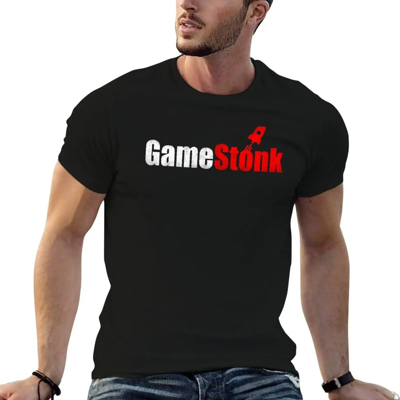 Футболка в стиле ретро Gamestonk, устойчивая к пятнам, повседневная футболка