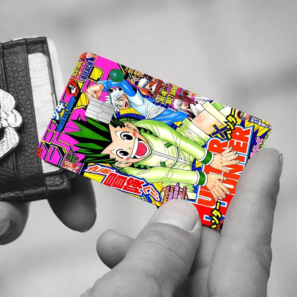 أنيمي H-Hunter X Hunter 100% رائجة البيع أمين الائتمان الخصم البنك بطاقة حافلة بطاقة فيلم الجلد ملصق