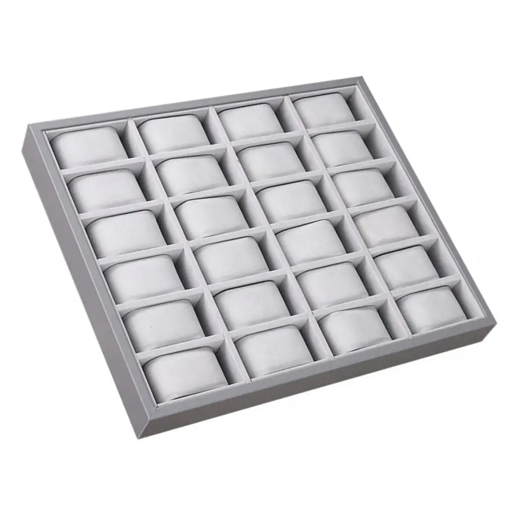 

Watch Jewelry Tray Wood PU Leather Bracelet Display for Shop Display Drawers