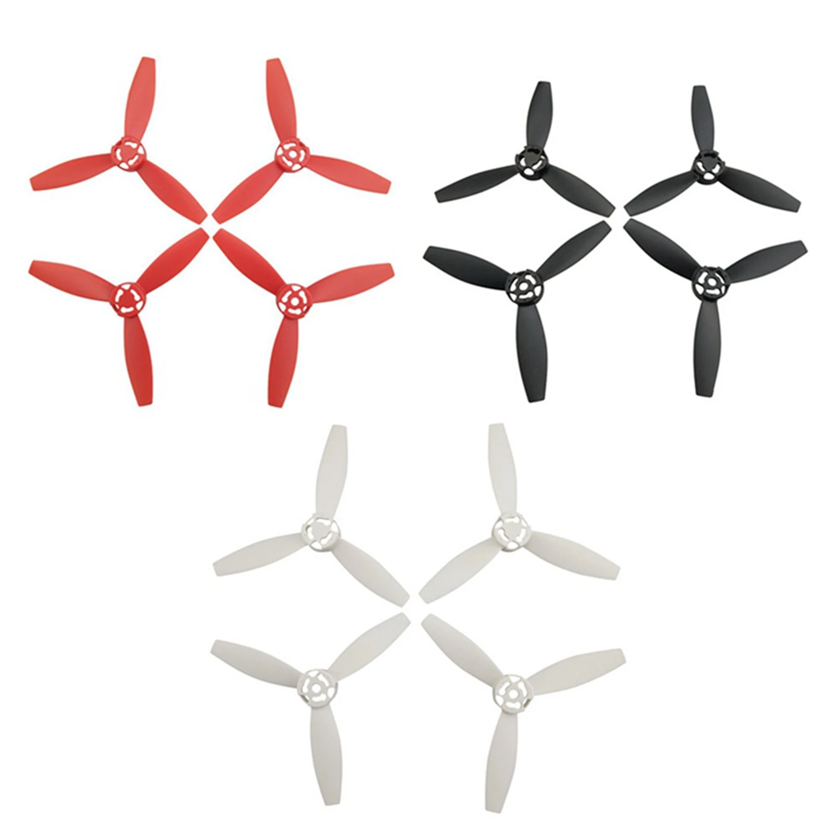 4Pcs Plastic Propellers Props Rotor RC Drone Spare Parts for Parrot Bebop 2 Drone Quadcopter Black