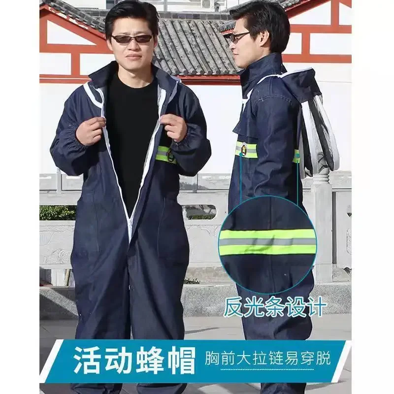Full set of breathable bee protective clothing, including thick and dense bee clothing, and anti bee clothing