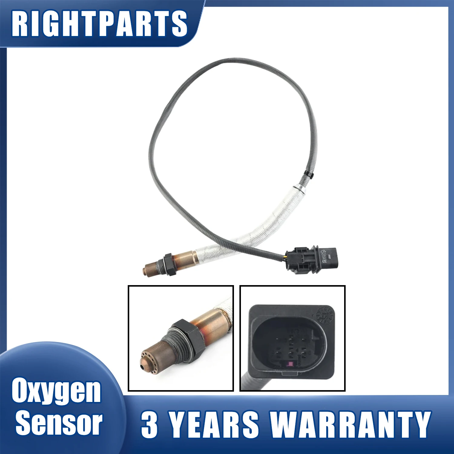 RIGHTPARTS 5 Wire Lambda Probe Oxygen Sensor 11787573319 For BMW E60 520i 520Li E61 520i