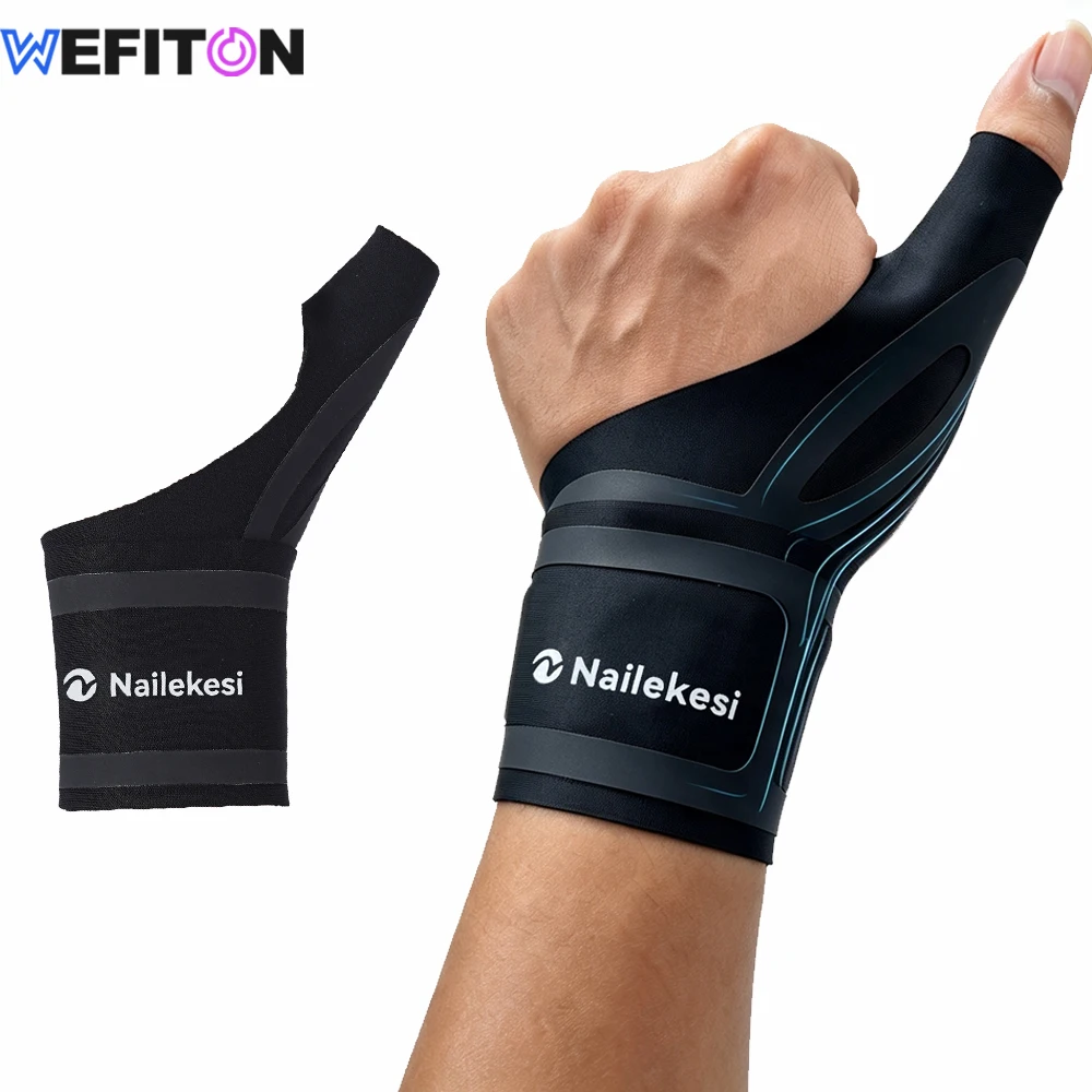 1PC Adjustable Thumb Wrist Brace with 3-Level Removable Splint - Lightweight Compression Thumb Support for Trigger Thumb Sports