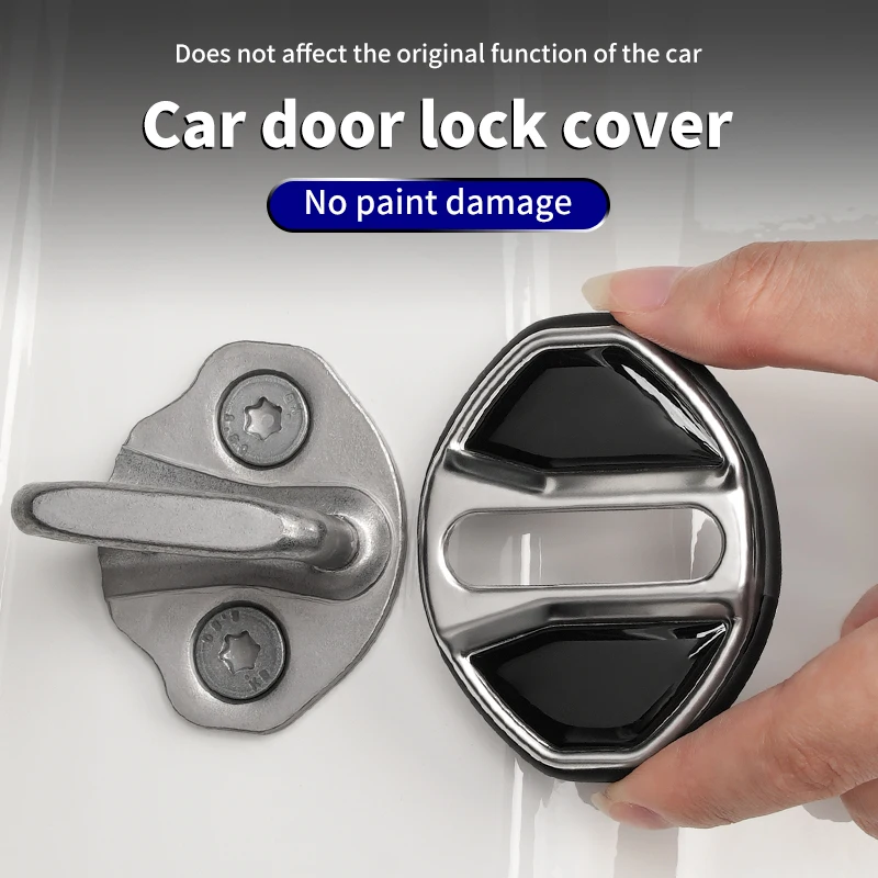 4PCS Stainless Steel Car Door Lock Cover Case Auto Styling Accessory For BMW Series5 G60 G11 G12 G20 G28 G22 G23 G26 X1 U11 I3I4