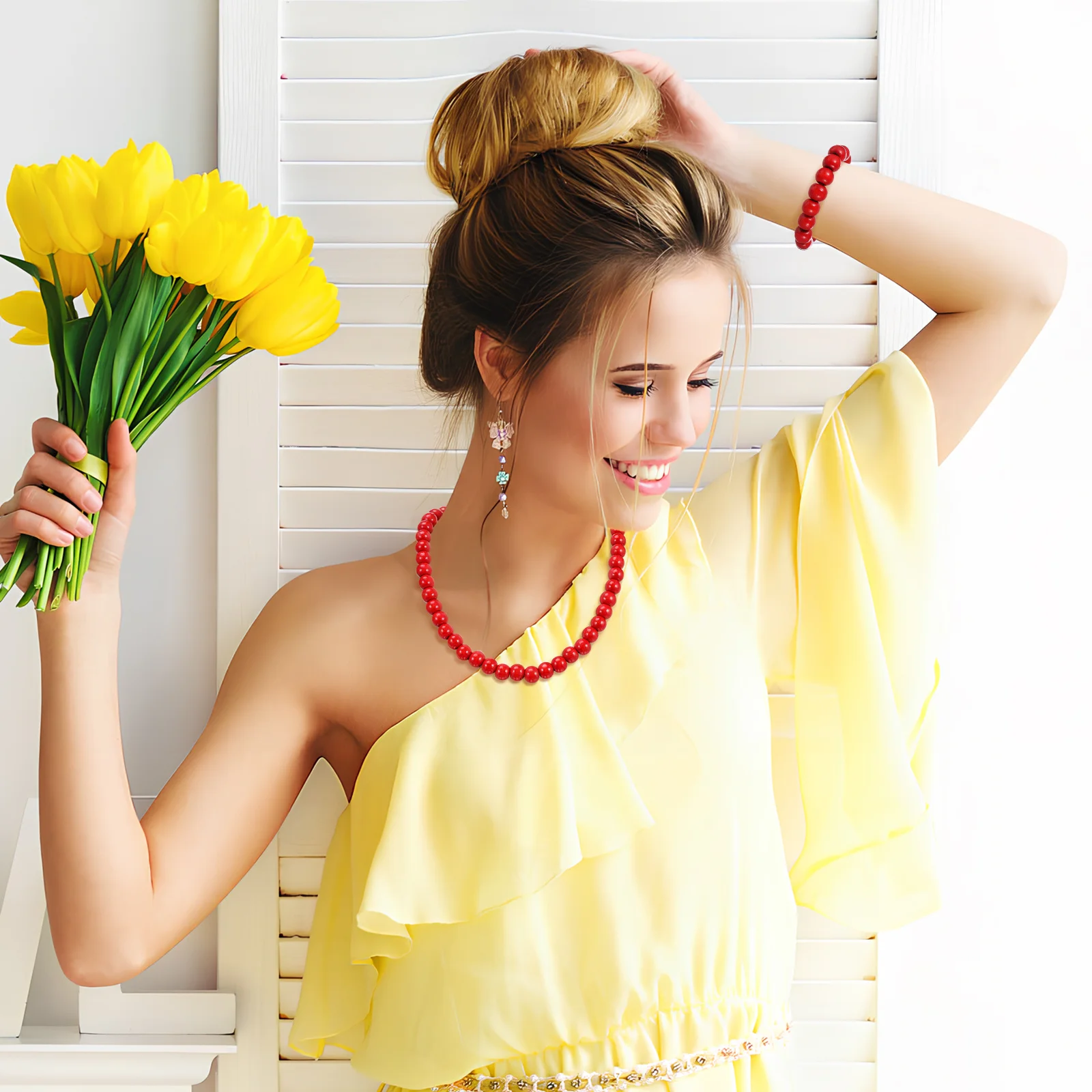 

200pcs Large Hole Round 12Mm Wood Craft For Diy Jewelry Making Bulk Loose Spacer Beads Decorative Wooden Beads Craft Supplies