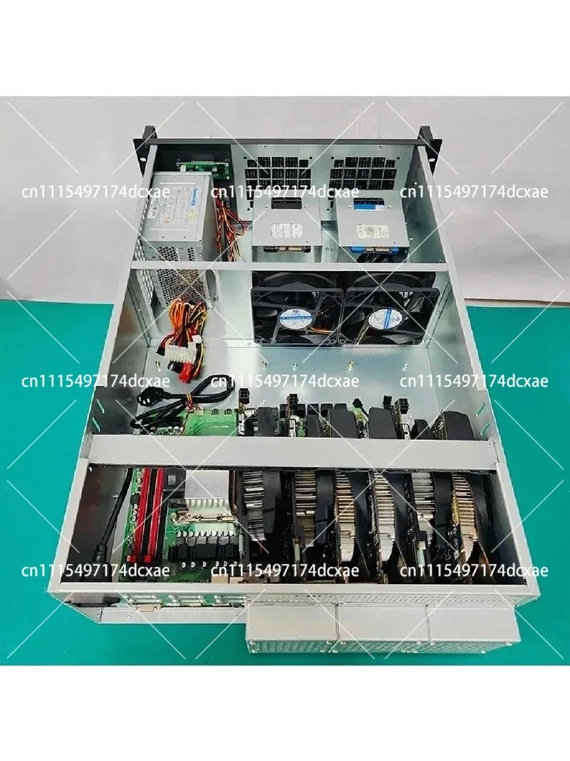GPU Server 4U 650mm Deep Chassis 12-Slot 4-Channel Dual Motherboard USB3.0 for AI Deep Learning Computing