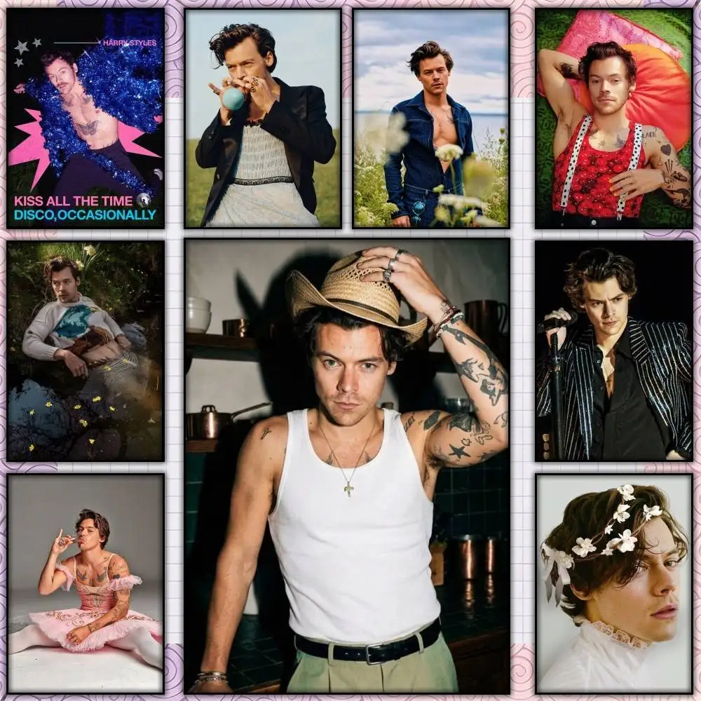 2026-Harry S-Styles Together Tour  Poster Self-adhesive Art Waterproof Paper Sticker Coffee House Bar Room Wall Decor