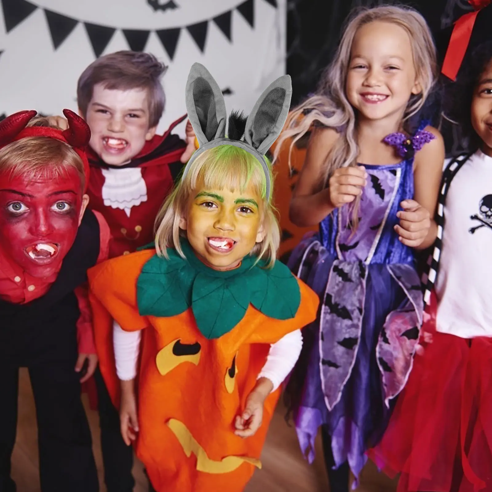 قطعة واحدة من عصابة رأس آذان الحدبة، إكسسوارات شعر لطيفة لحفلات الهالوين، تصميم غير قابل للانزلاق، سهل الارتداء، دعائم تنكرية لعيد الميلاد