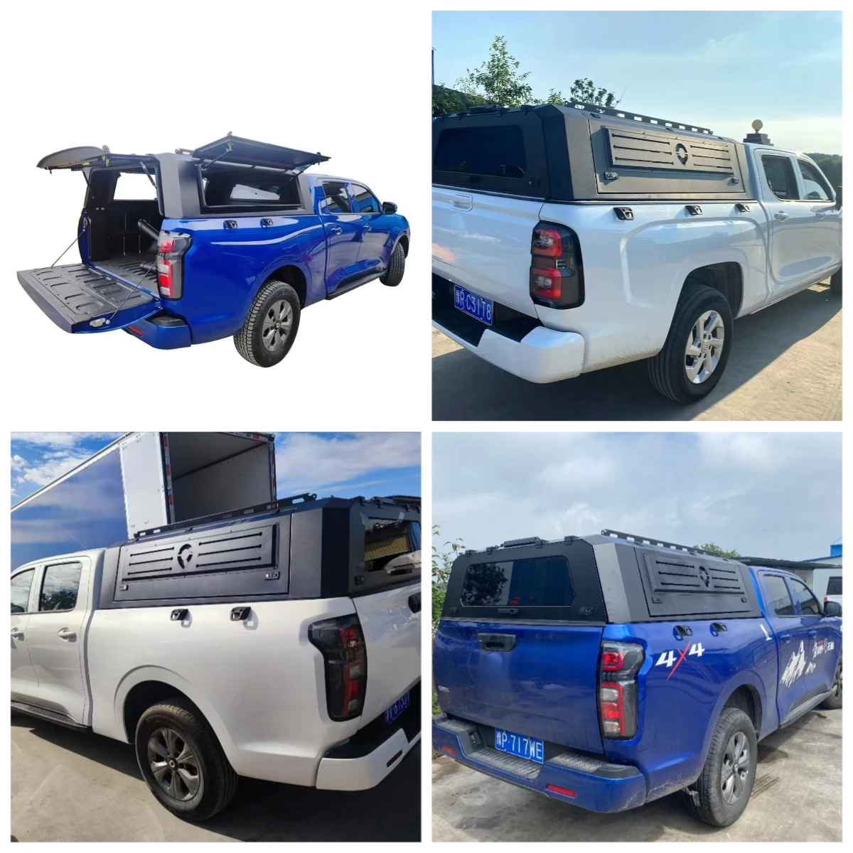 

Pickup Truck Hardtop Topper Slide Glass Window Aluminum Alloy Canopy