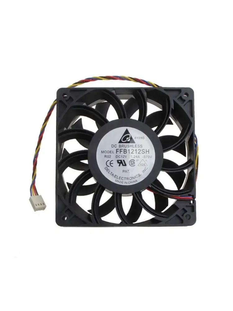 

652F 120mm 12cm High Speed Cooling Fan FFB1212SH 12025 12V 4pin Ball Bearing Server Inverter for Case Axial Cooler Fan Indust